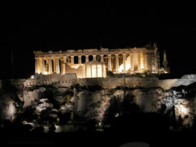 ライトアップしたパルテノン神殿が見えるよ！