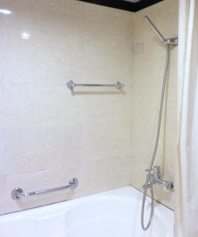 シャワーの水圧は強め