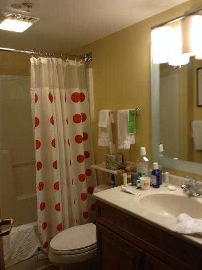 明るいバスルームでした