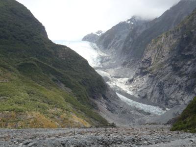 綺麗に氷河が見える