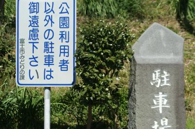 港の上に富士山が大きく