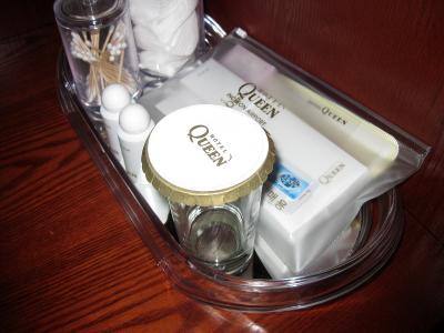 バスアメニティは、バスルームではなく客室内に置かれていました