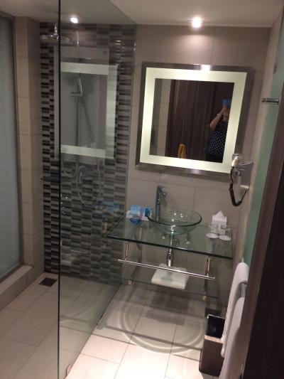 バスルームはシャワーブース