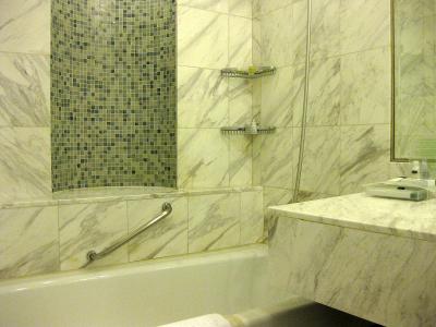 バスルームは大理石の豪華版