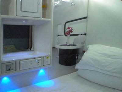 頭付近のカプセル室内の状況です。