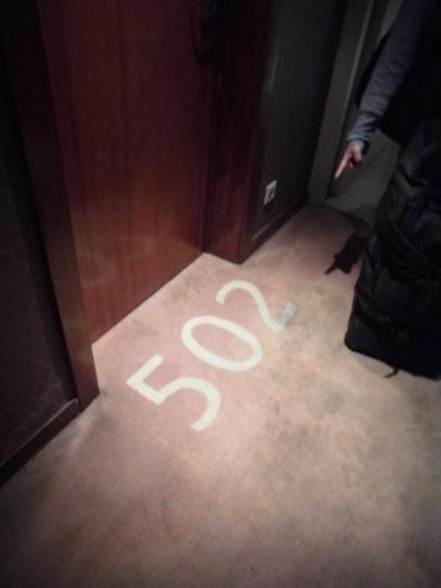 部屋番号がドアではなくカーペットに表示されています！お洒落！