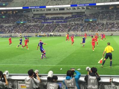 芝が美しく、選手と近かったです♪