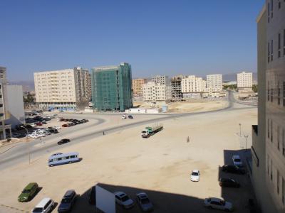 高層階から見下ろす町はやはり砂っぽい