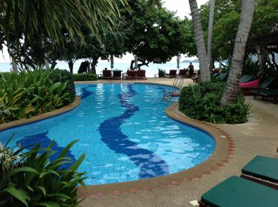 プールはちょっと小さめ。積極的に入りたいレベルではない。