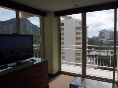 ダイヤモンドヘッドが見えます