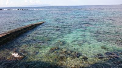 ホテルの前の海