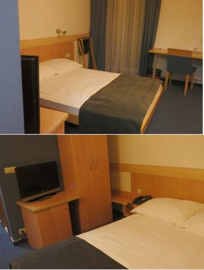 シングルルーム。日本のビジネスホテル仕様