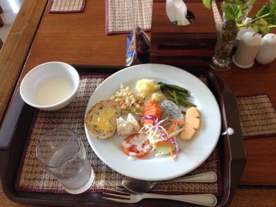 朝食は１階のレストランです。メニューは…