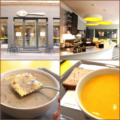 美味しい手作りスープスタンドの日替わりスープは５ユーロ～