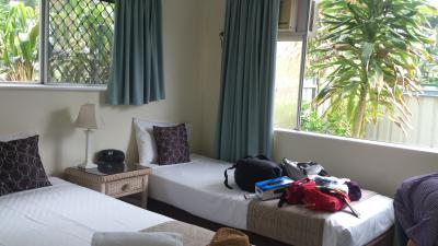 シングルベッド2個の部屋。他にもダブルベッドの部屋あり