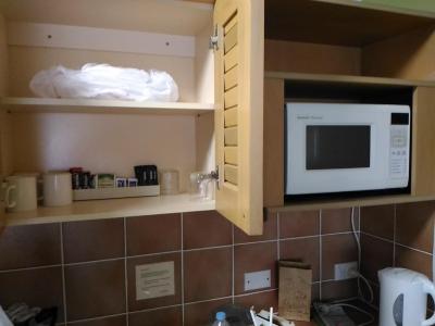 ミニキッチンとは言っても火や熱は無く、レンジと湯沸かしのみ。