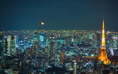 スカイデッキで東京を一望