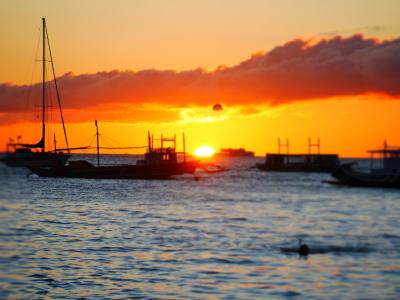 ホテル前のビーチより