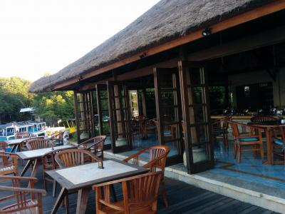 海に面したレストラン　レストランは一か所