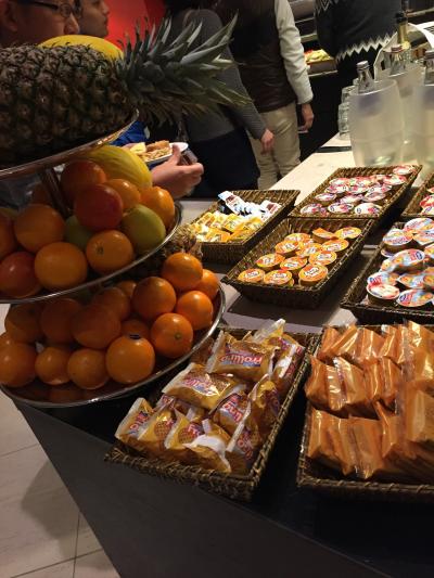 朝食にスパークリングワインもありましたよ