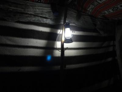 電気が使えるのは18:00頃から数時間