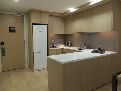 部屋付きのキッチンはシンプル過ぎ？余計な物が無くいっそ潔し