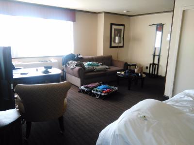 部屋は比較的広い