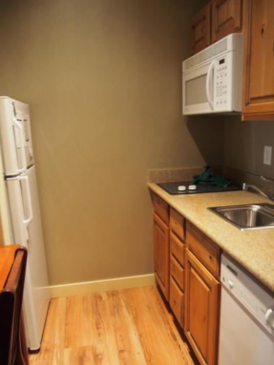 清潔感ある客室のキッチン