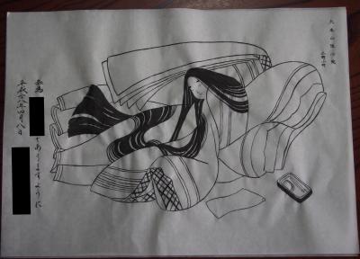 小野小町の写仏ができます。