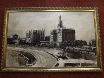 ロビーに飾られていた1920年代のホテル周辺の絵