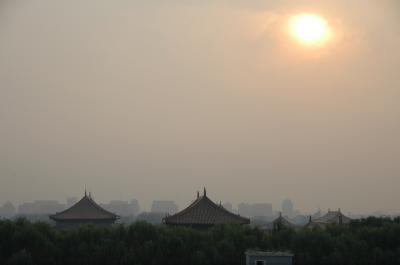 故宮博物院（紫禁城）の夕陽