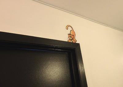 ねこのイラスト。かわいい。