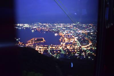 函館山ロープウェイ　ロープウェイから見える景色もすばらしいです。