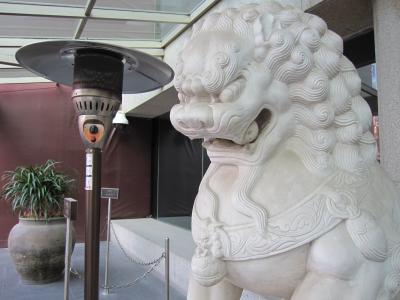 お獅子がお出迎え