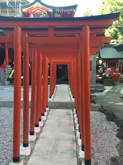 カラフルなお狐様の神社