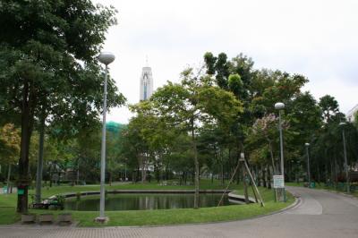 ホテル前の公園