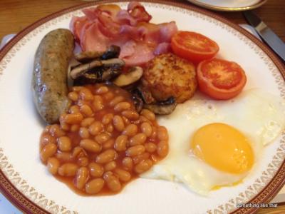 典型的な英国の朝食。美味しい。