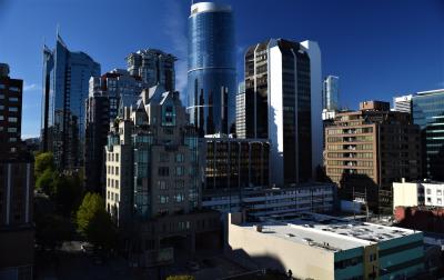 バルコニーからダウンタウンの風景です。夜景が綺麗でした。