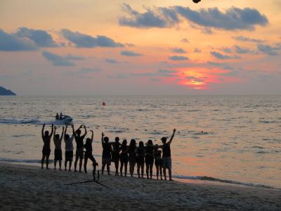 フェリンギビーチの夕景