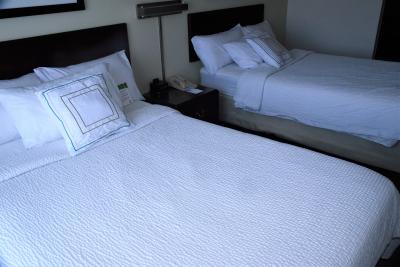 寝室のベッドです。大人二人は厳しいですが、ダブルサイズです