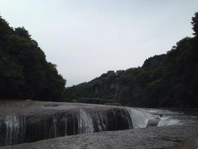 上から見る珍しい滝