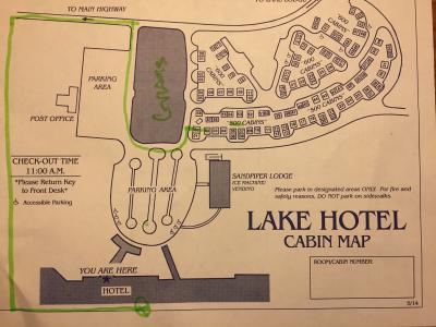 ロッジ（キャビン）エリアの全体マップ