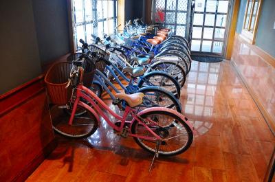 玄関ｗきに無料のレンタル自転車がある