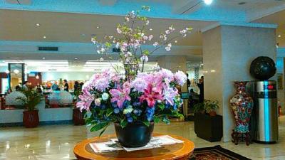 ロビーに生花