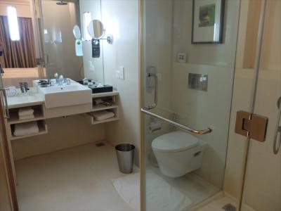 浴室は、浴槽はありませんがアメニティは揃っていて清潔。