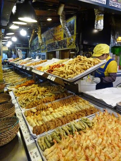 孔徳駅チカのチヂミ横丁で深夜のマッコリ とジョン