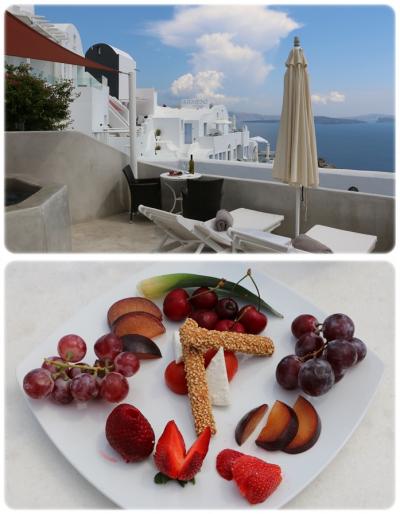 ウェルカムワインとフルーツ