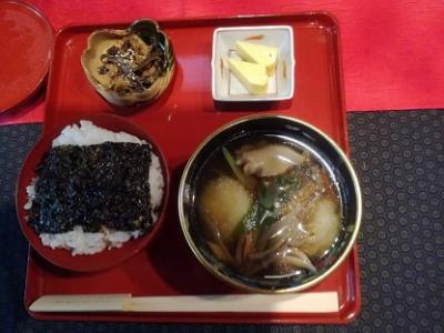 郷土料理の「ふきんこ汁」が美味しかった