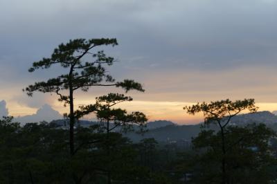 部屋から見た夕焼けが素晴らしかった。