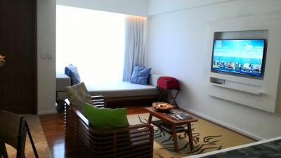 プール付ヴィラのリビング